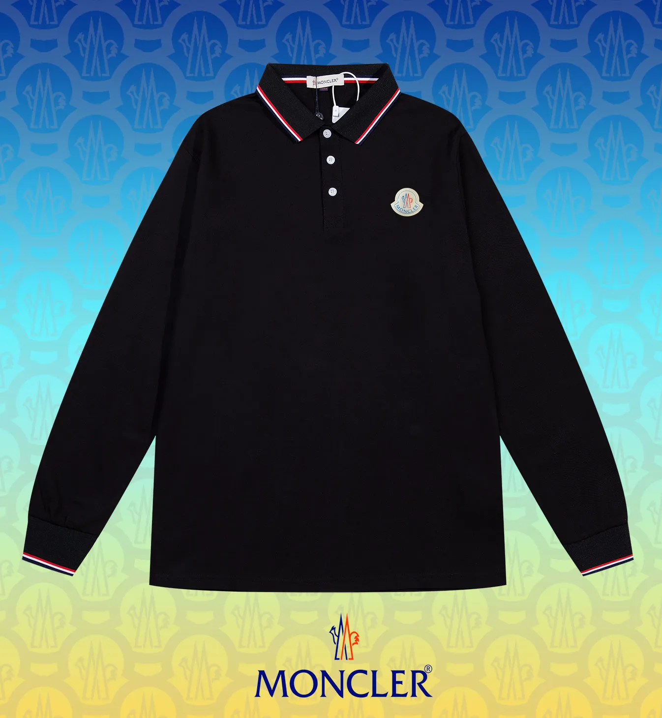 【New Arrival In Stock】𝐌𝐎𝐍𝐂𝐋𝐄𝐑~ #2025 New Arrival Quality POLO ， Breathable ， ， ， Quality。 ！ ， ！ LOGO Quality ：Black，White Sizes：M~L~XL~2XL~3XL